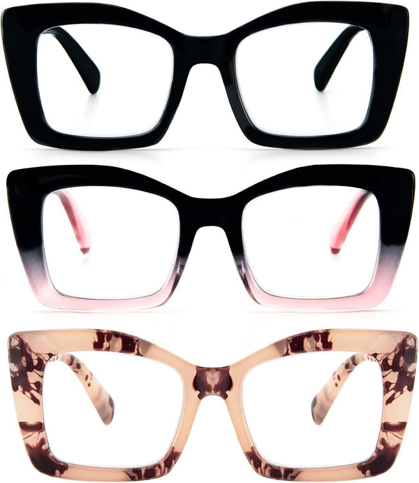 MMOWW Oversized Reading Glasses Women Blue Light Blocking