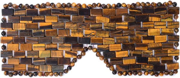 ideayard Jade Eye Mask - Tiger Eye, Cooling, Natural Stone Sleep Mask