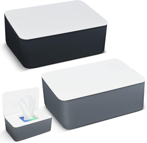 2pcs Wet Wipes Dispenser Box  Storage Case for Bathroom or Nursery