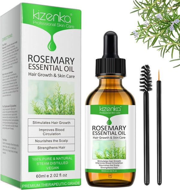 2 Pack Rosemary Hair Growth Oil 60ml - Pure Essential Serum