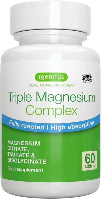 Advanced Triple Magnesium Complex, 60 Tablets, 2000mg, Igennus, BBE 08/26