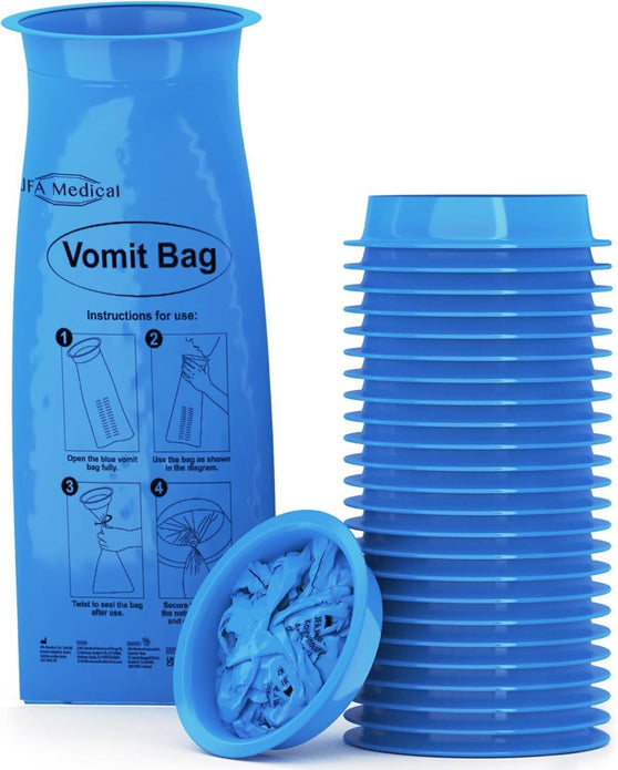 JFA Medical Disposable Sick/Vomit Bags, Pack of 25 - Travel & Emergency Use