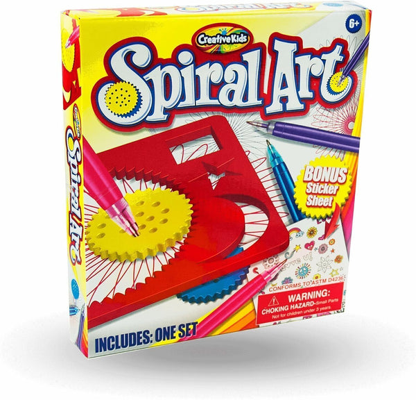 Creative Kids 22-Pc Spiral Art Set - Wheels, Frames, Gel Pens, Paper & Stickers