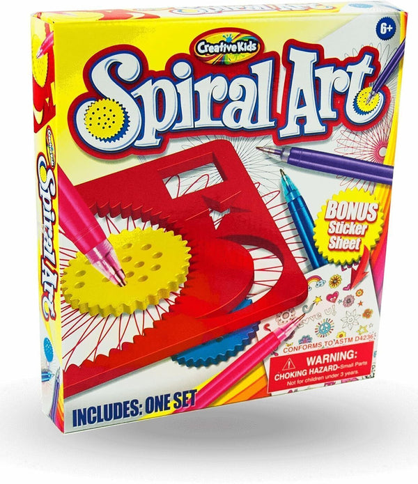 Creative Kids 22-Pc Spiral Art Set - Wheels, Frames, Gel Pens, Paper & Stickers