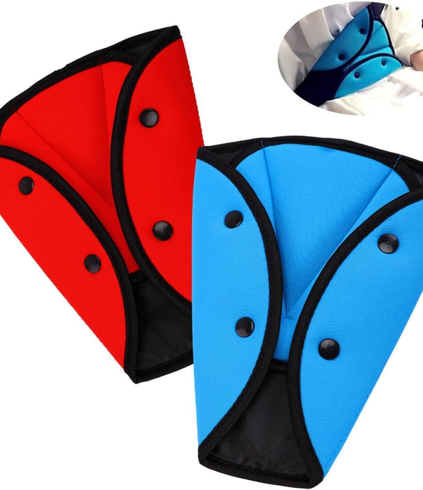 Seat Belt Pads, 2Pcs Universal Adjustable Seatbelt Strap Cover, Triangular Fixer