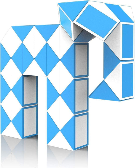 Magic Snake Cube Puzzle Toy - 3D Twist Game Fidget Gift for Kids & Adults