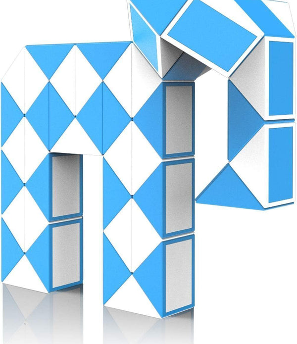 Magic Snake Cube Puzzle Toy - 3D Twist Game Fidget Gift for Kids & Adults