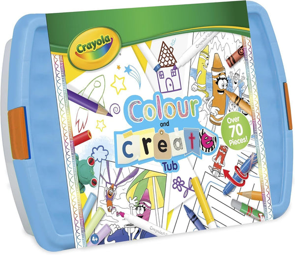 Colour and Create Tub - Including Crayons Markers Pencils Pens Chalks