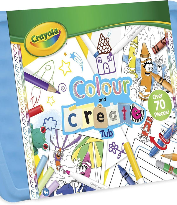 Colour and Create Tub - Including Crayons Markers Pencils Pens Chalks