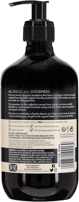 Baylis & Harding Lemongrass & Ginger Hand Wash 500ml 3-Pack Vegan Friendly