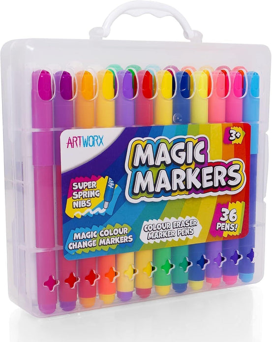 Artworx Magic Pens - Colour Changing Felt Tip Pens For Children - 36 Markers