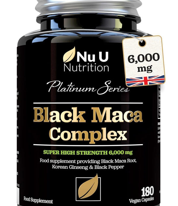 Maca Root 6000mg Complex - Peruvian Maca, Ginseng & Black Pepper, 180 Veg