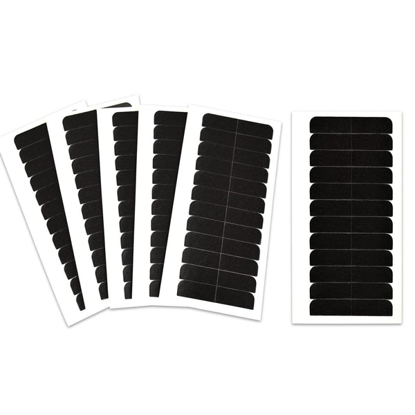 180 Pcs Black Hair Extension Tape Tabs - Double-Sided, 0.8cm