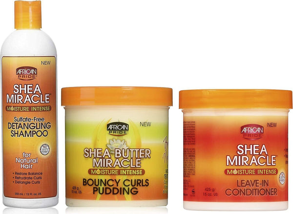 African Pride Shea Miracle Detangling Shampoo & Leave-in Conditioner, 355ml