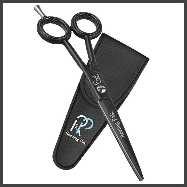ReadingPak 6 Inch Professional Hairdressing Scissors Black Salon Shears for All