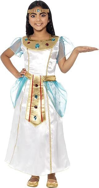 Child Deluxe Cleopatra Egyptian Toga Costume Book Week Day Fancy Dress Large
