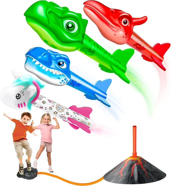 Rockets Dinosaur Toy for Boys 3-6 Years - Outdoor Garden Games Gift