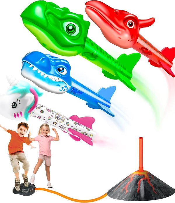 Rockets Dinosaur Toy for Boys 3-6 Years - Outdoor Garden Games Gift