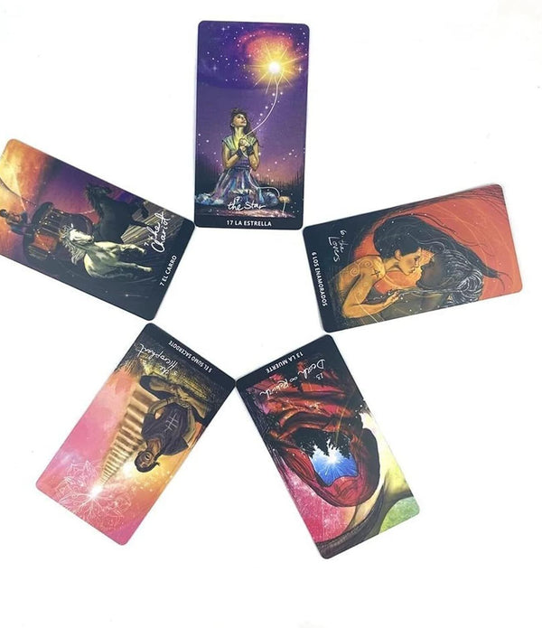 Yuechuxiao Light Seers Tarot Cards with Guide Book - Beginners Divination Deck