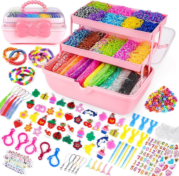 Ucradle 11648pcs Loom Bands Kit - DIY Bracelet Making Kit for Kids