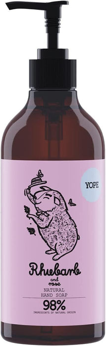 Yope Rhubarb & Rose Hand Soap, 500ml - Moisturizing Hand Wash