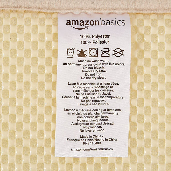 Amazon Basics Memory Foam Bathmat, 46 x 71cm, Solid Beige, Machine Washable