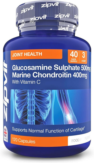 Zipvit Glucosamine Chondroitin High Strength 120 Capsules with Vitamin C Joint H