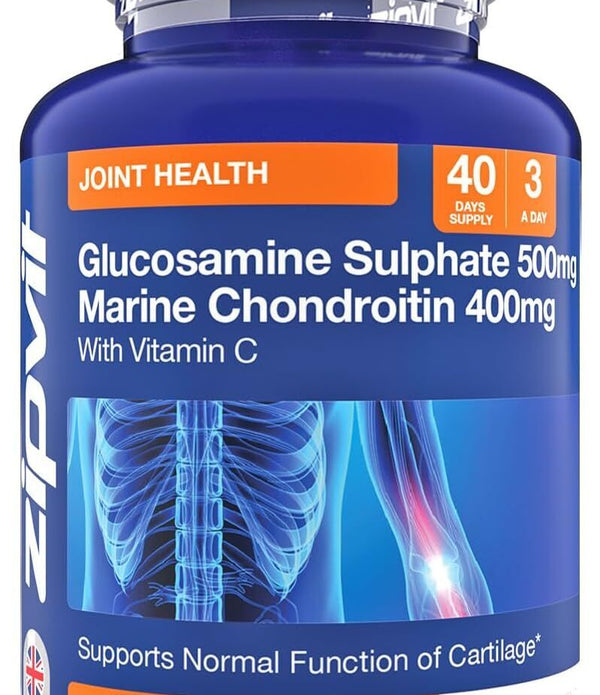 Zipvit Glucosamine Chondroitin High Strength 120 Capsules with Vitamin C Joint H