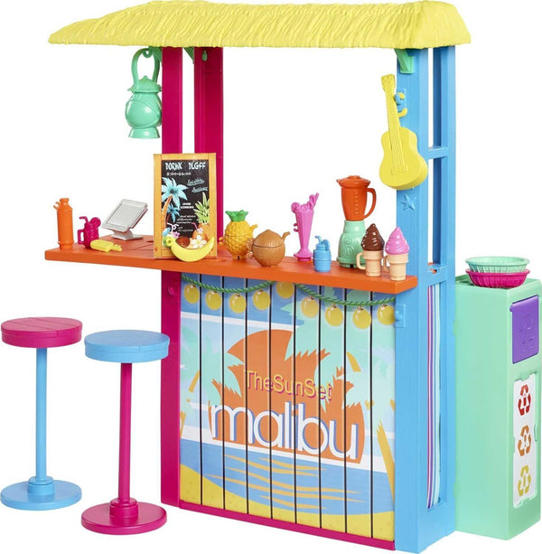 Barbie Ocean Beach Shack Playset - 18+ Accessories, Recycled Plastic