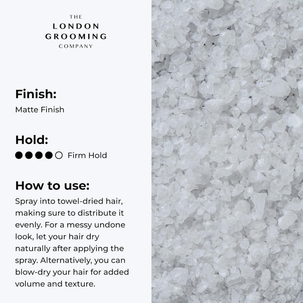 The London Grooming Company Sea Salt Spray For Hair Men Firm All-Day Hold 