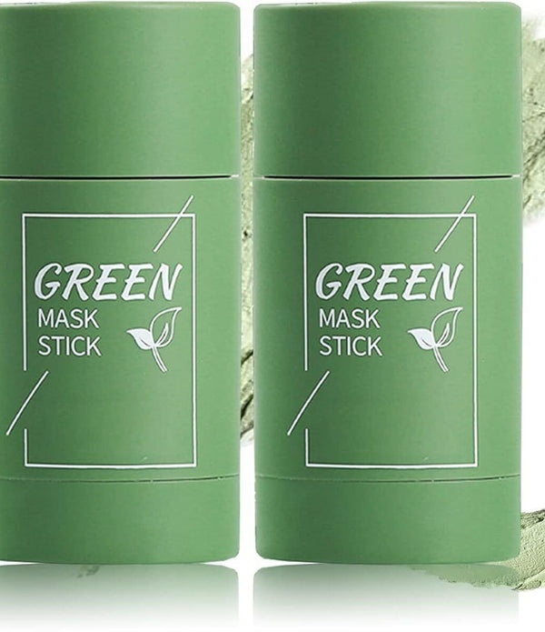 2 Pack Green Tea Cleansing Mask Stick,Poreless Deep Cleanse Green Tea Mask