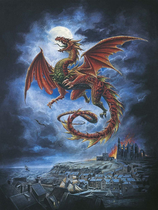 The Whitby Wyrm Jigsaw Puzzle (1000 Pieces) - Gothic Fantasy Jigsaw Puzzles