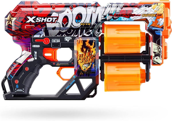 XSHOT 36554 X-Shot Skins Dread Menace (2 Pack) Foam Blasters (48 Darts), Mix Co