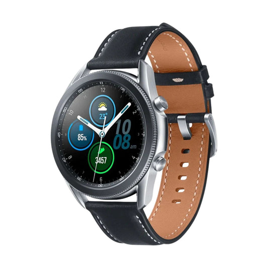 Samsung Galaxy Watch3 (Cellular, 41mm) Mystic Silver Case + Black Strap