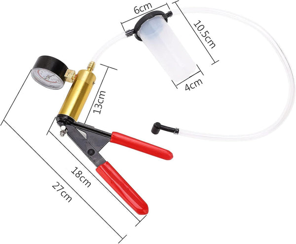 Brake Bleeder Kit, Hand Vacuum Pump, Fluid Tester for Car & Bike Diagnosis