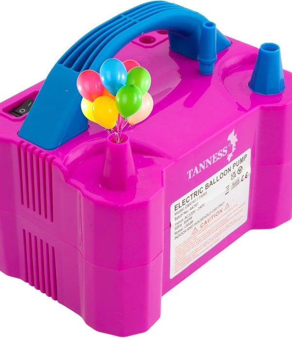 Tanness Electric Balloon Pump - Dual Nozzle, 600W, Portable for Parties