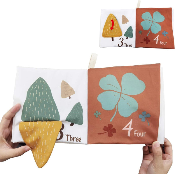 Soft Cloth Activity Books for Babies 1-3 Years, Toddlers Crinkly Fabric Teething