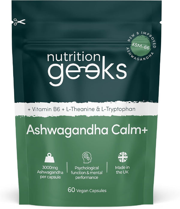 Ashwagandha KSM 66 Complex - 3000mg, Amino Acids & Vitamin B6 - Vegan, UK