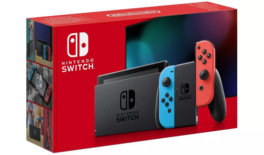 Nintendo Switch Handheld Console, 32Gb, Improved Battery - Neon Blue/Red