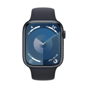 Apple Watch Series 9 (Cellular, 45mm) Midnight Aluminium Case + Black Strap
