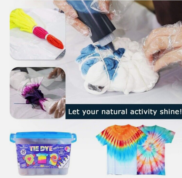 WINSONS Tie Dye Kit 20 Colors | DIY Fabric Art Set for Kids Craft Fun Activity