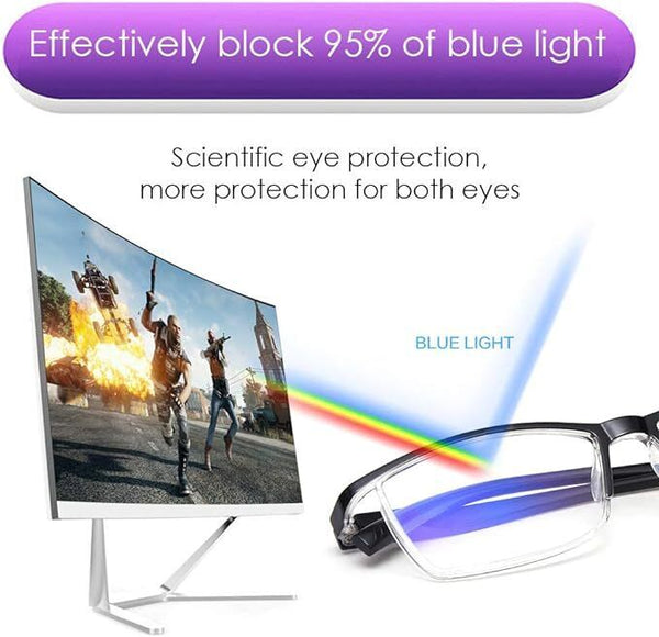 TERAISE Anti-Blue Light Reading Glasses, 4-Pack, Comfortable & Lightweight, Blac