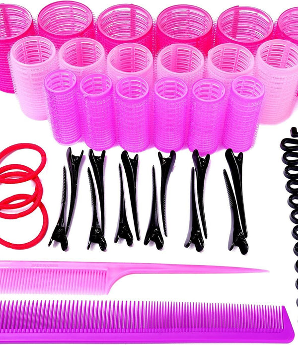 FROZZKY 37-Piece Hair Rollers Set for Long Hair, Curlers, Clips & Combs