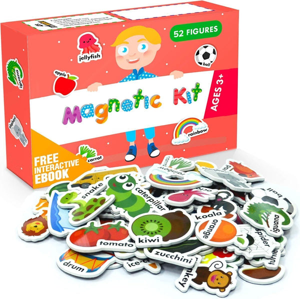 Foam Zoo & Farm Magnets for Toddlers - Educational Refrigerator Toys