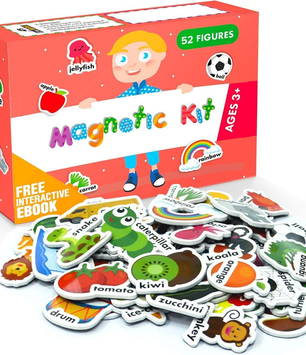 Foam Zoo & Farm Magnets for Toddlers - Educational Refrigerator Toys