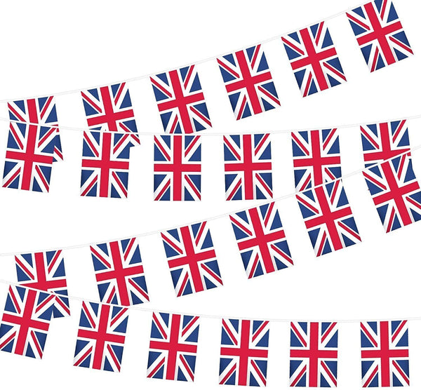 Union Jack Bunting,10M 30 PCS Reusable UK Garden Flag Banner, British Flag