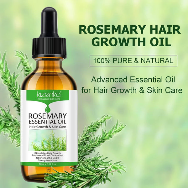 2 Pack Rosemary Hair Growth Oil 60ml - Pure Essential Serum