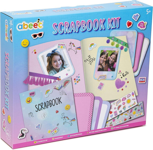 abeec Scrapbook Kit for Kids 5+ - Stickers, Glitter, Gems & More