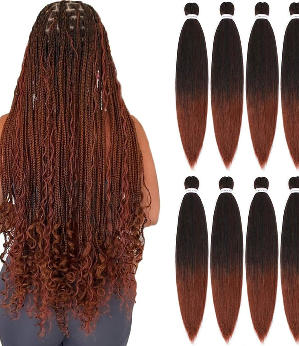 Pre Stretched Braiding Hair Long Braid 30 Inch 8 Packs Professional Extensions