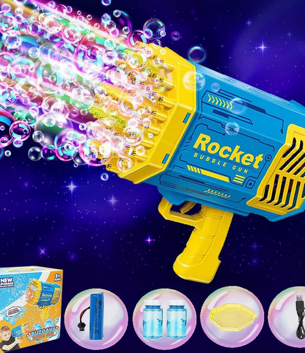 Bazooka Bubble Machine, Fun Blue Bubble Shooter for Kids & Adults